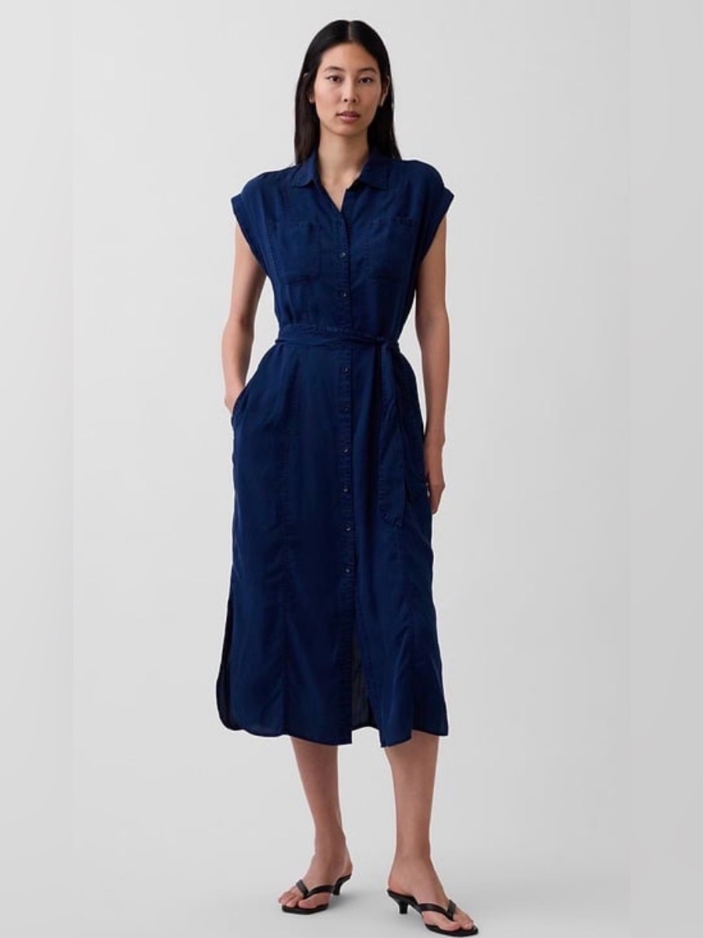 Banana Republic Dress in dark blue denim wash